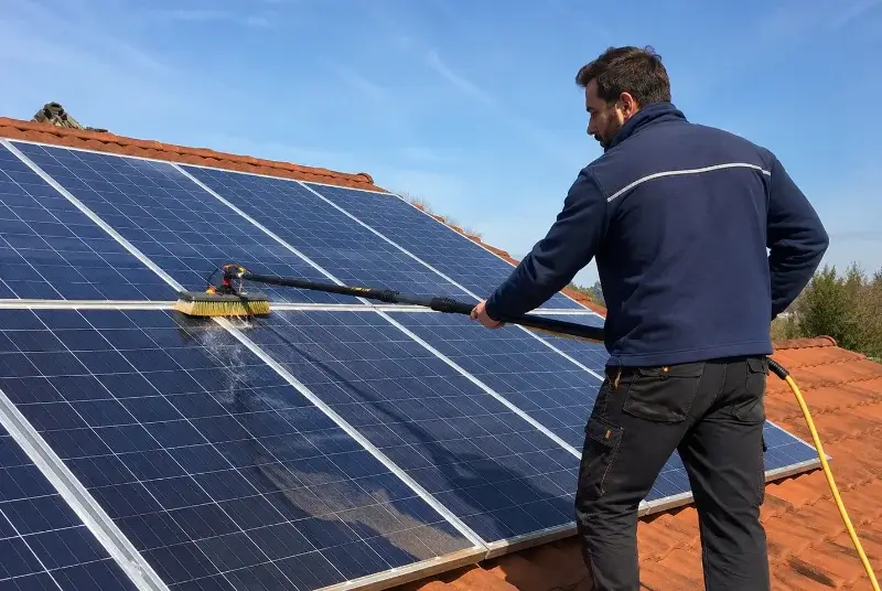 Nettoyage et entretien de panneaux solaires à l'Épine