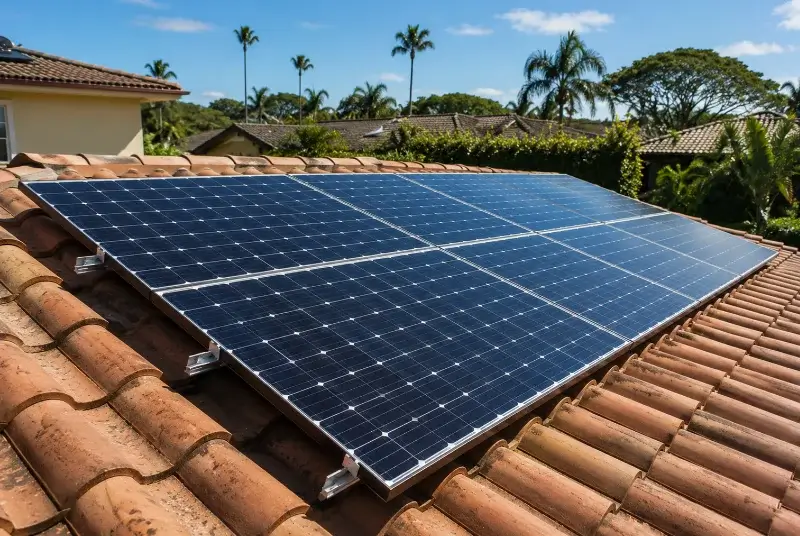 Installation de panneaux solaires à l'Épine